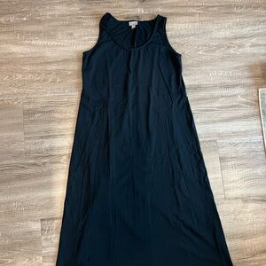 J.Jill Sleeveless Tank Dress Black Small Pima Cotton Modal